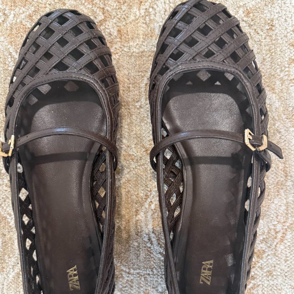 WOVEN BALLET FLATS